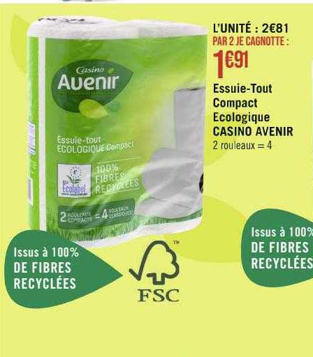 essuie-tout compact écologique casino avenir