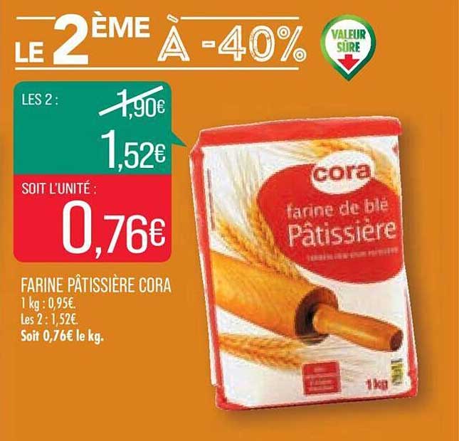 farine pâtissière cora