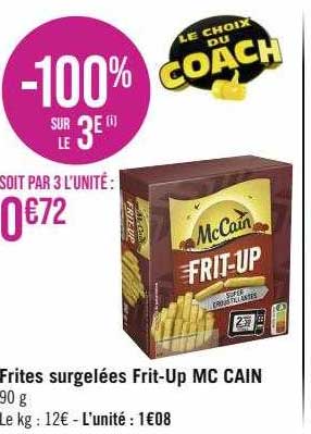frites surgelées frit-up mc cain