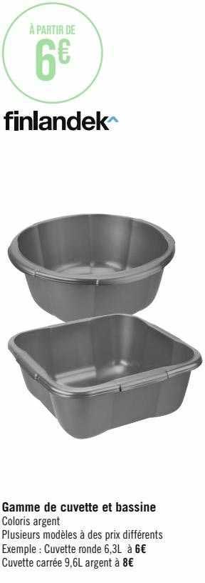 gamme de cuvette et bassine finlandek^