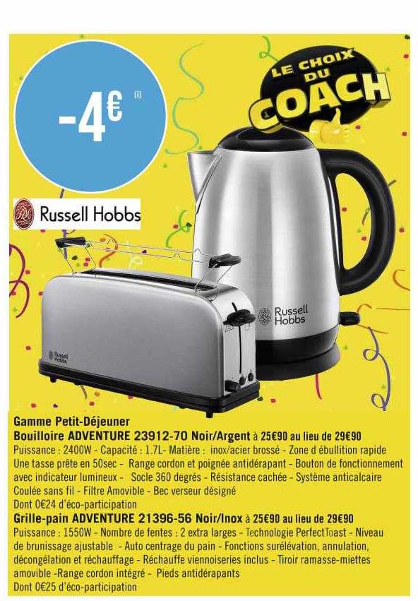 gamme petit-déjeuner russell hobbs