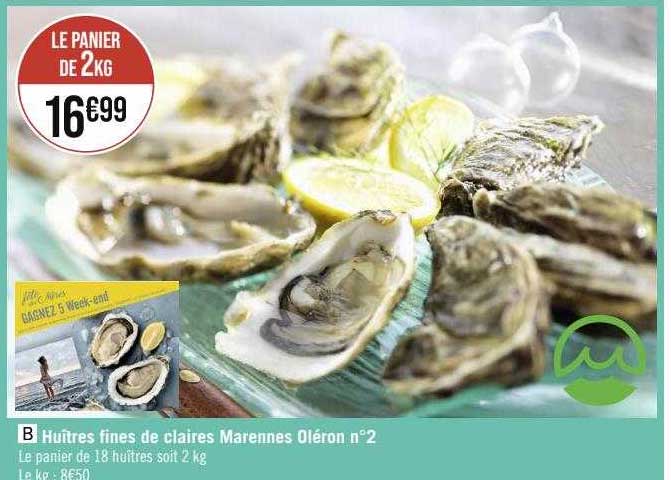 huîtres fines de claires marennes oléron n°2