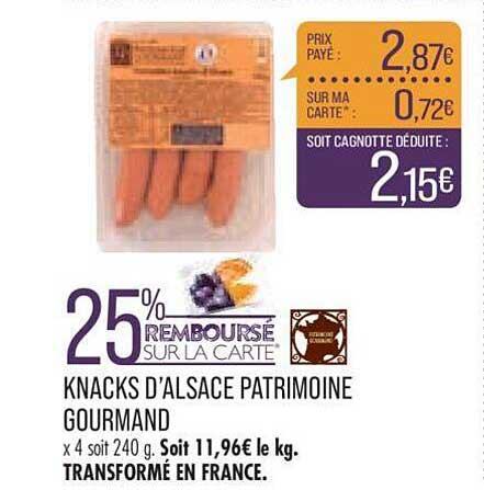 Knacks D'alsace Patrimoine Gourmand