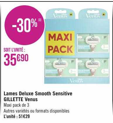 lames deluxe smooth sensitive gillette venus