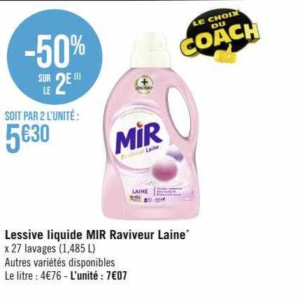 lessive liquide mir raviveur laine