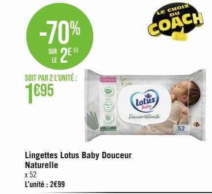 Lingettes Lotus Baby Douceur Naturelle