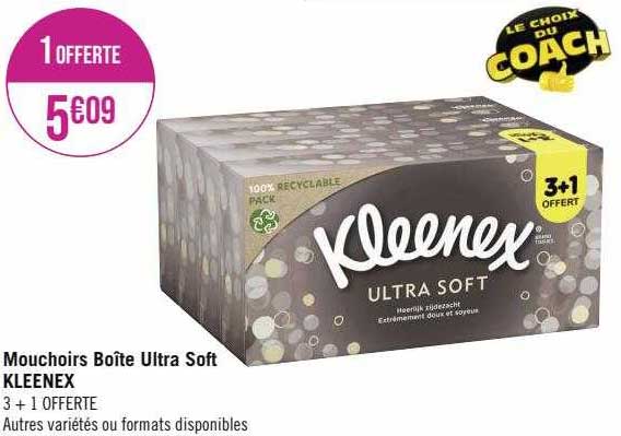 Mouchoirs Boîte Ultra Soft Kleenex
