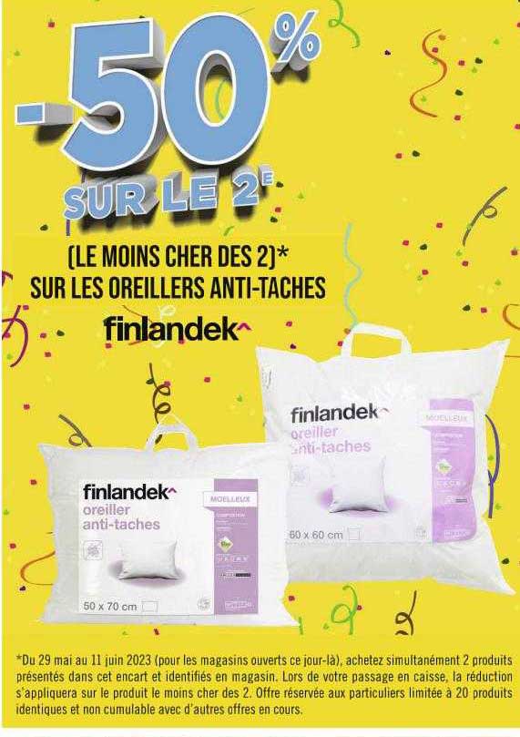 oreillers anti-taches finlandek^