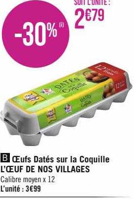 œufs datés sur la coquille l'œuf de nos villages