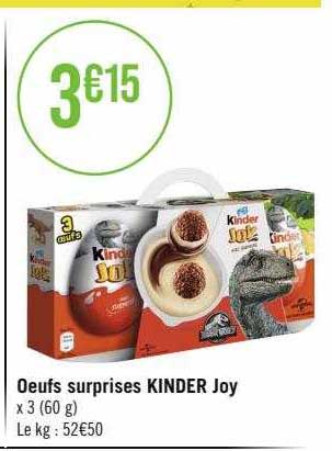 œufs surprises kinder joy