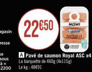 Pavé De Saumon Royal Asc X4