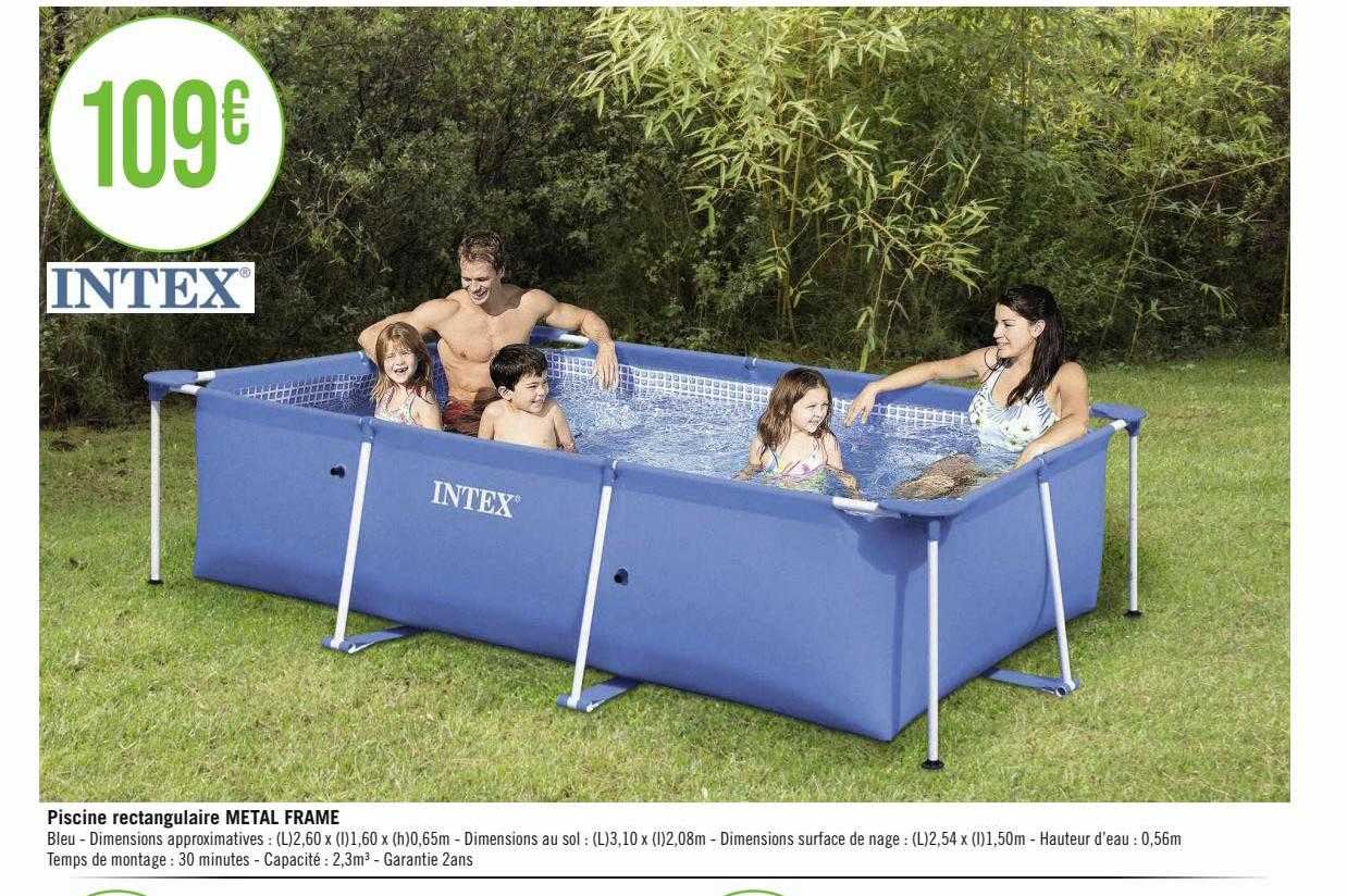piscine rectangulaire métal frame intex