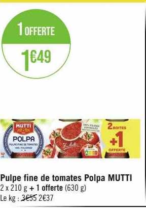 Pulpe Fine De Tomates Polpa Mutti