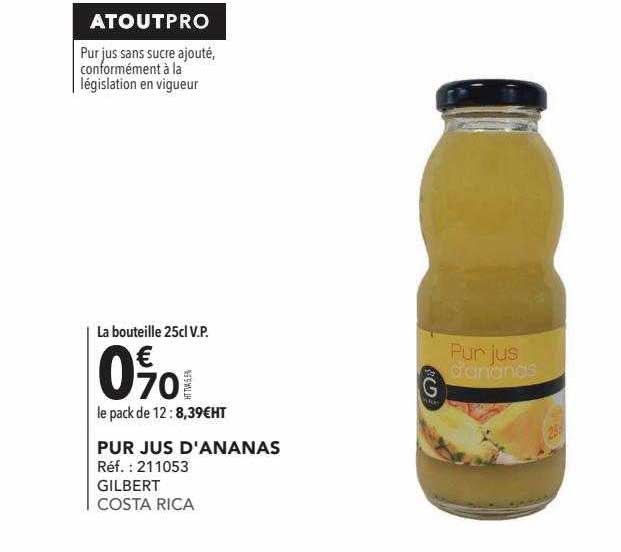 pur jus d'ananas gilbert
