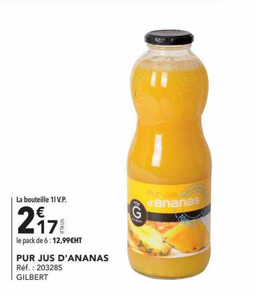 pur jus d'ananas gilbert