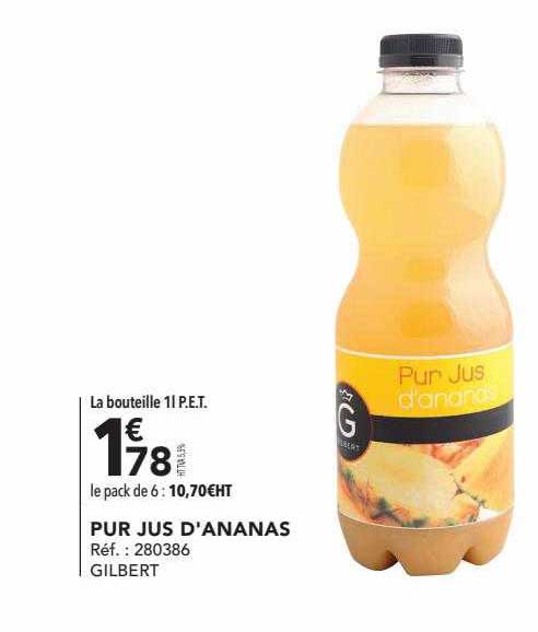 pur jus d'ananas gilbert