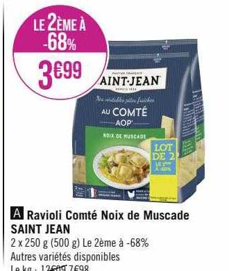 ravioli comté noix de muscade saint jean