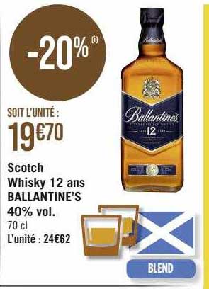 scotch whisky 12 ans ballantine's 40% vol.