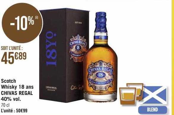 scotch whisky 18 ans chivas regal 40% vol.