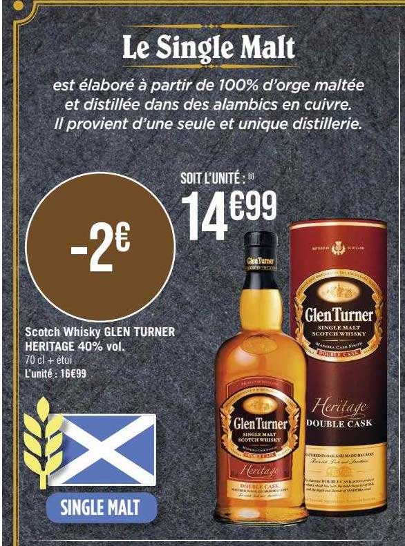 scotch whisky glen turner heritage 40% vol.