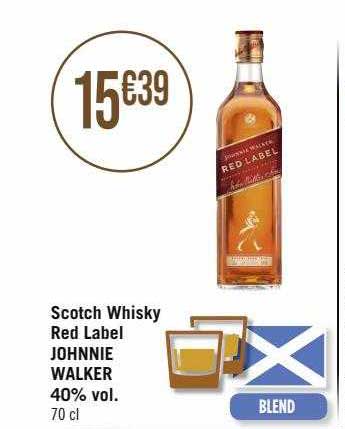 scotch whisky red label johnnie walker 40% vol.