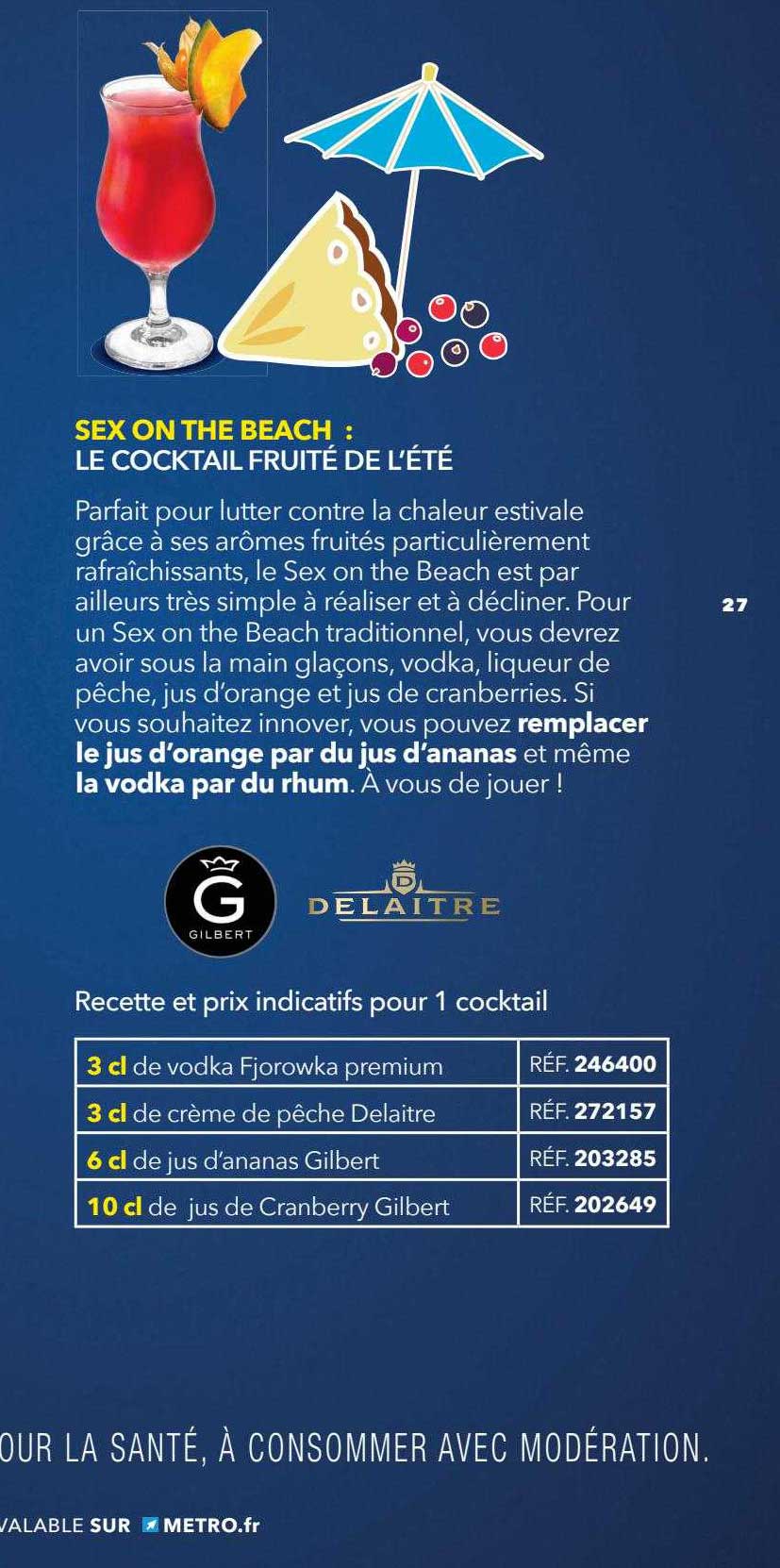 sex on the beach : le cocktail fruité de l'été