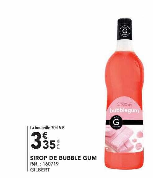 sirop de bubble gum gilbert