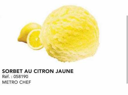Sorbet Au Citron Jaune Metro Chef