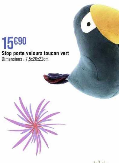 stop porte velours toucan vert