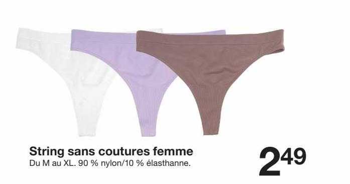 string sans coutures femme
