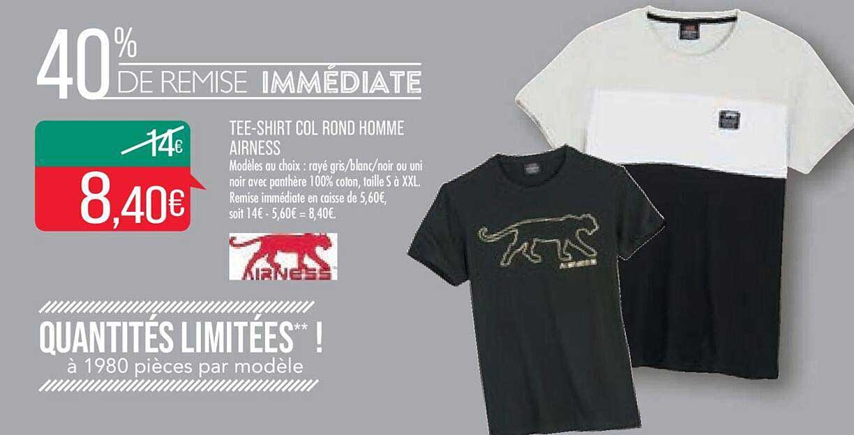 tee-shirt col rond homme airness