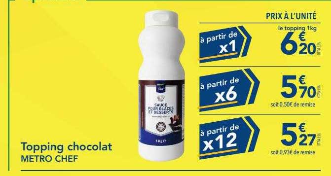 Topping Chocolat Metro Chef