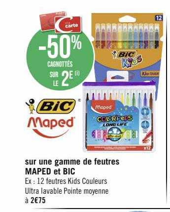 Une Gamme De Feutres Maped Et Bic