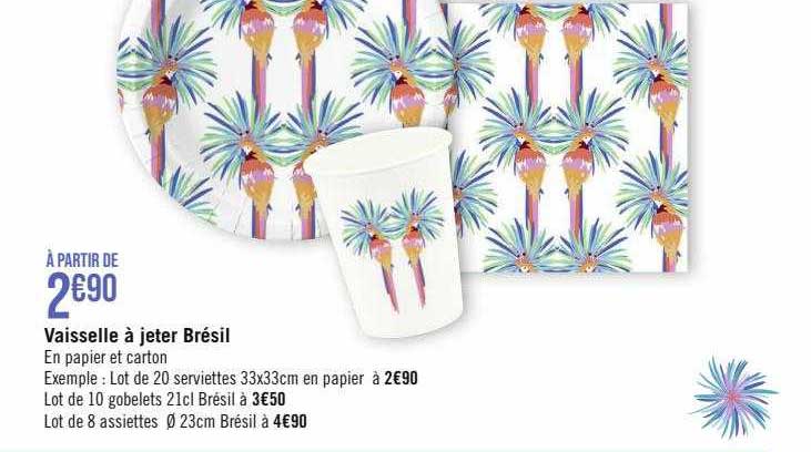 Vaisselle à Jeter Brésil