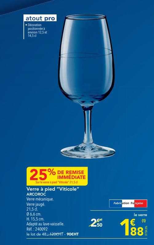 verre à pied "viticole" arcoroc