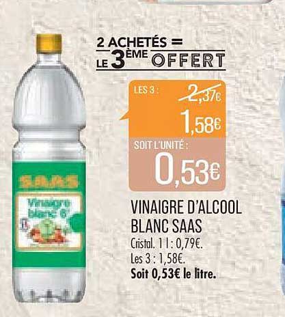 vinaigre d'alcool blanc saas