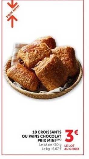 10 CROISSANTS OU PAINS CHOCOLAT