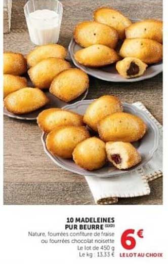 10 MADELEINES PUR BEURRE