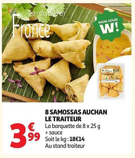 8 SAMOSSAS AUCHAN LE TRAITEUR