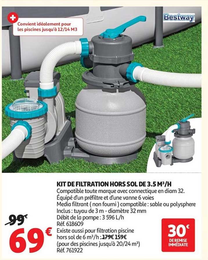 Bestway KIT DE FILTRATION HORS SOL DE 3.5 M³/H