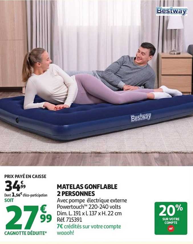 Bestway Matelas Gonflable 2 Personnes