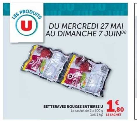 BETTERAVES ROUGES ENTIÈRES U