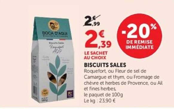 BOCA D'AQUI Biscuits salés