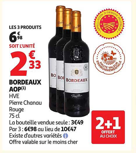 Bordeaux AOP HVE Pierre Chanau Rouge