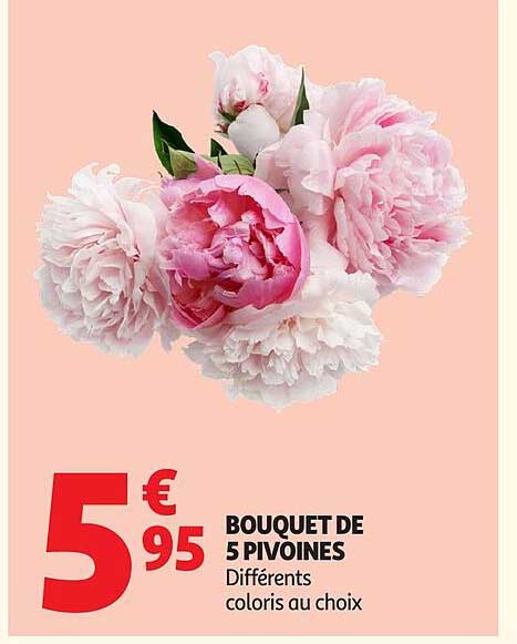BOUQUET DE 5 PIVOINES