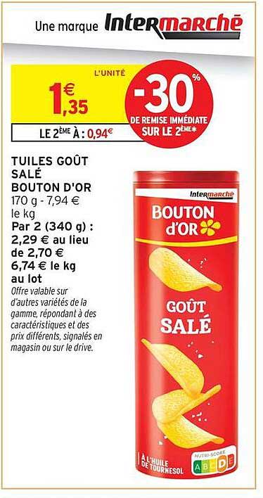 Bouton d'Or Goût Salé