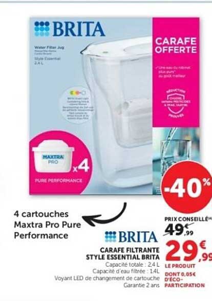 BRITA Carafe filtrante style essential BRITA