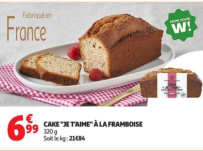 CAKE "JE T'AIME" À LA FRAMBOISE
