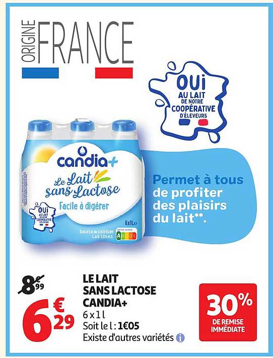 Candia+ Le Lait sans Lactose