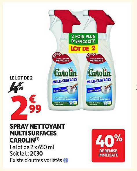 Carolin Spray Nettoyant Multi Surfaces